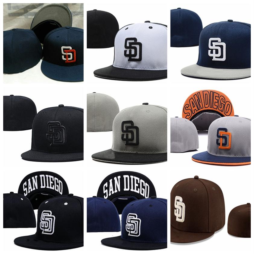 

Padres SD letter Baseball caps whole brand Casual Outdoor sports Casquettes chapeus hiphop for men women Fitted Hats261h