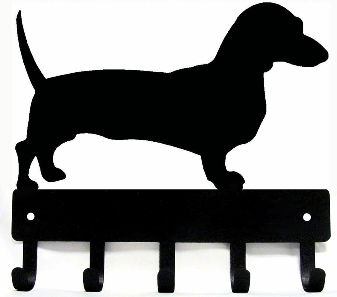 

Dachshund Key Rack Dog Leash Hanger - 9 inch Wide/6x5 inch Metal Wall Art