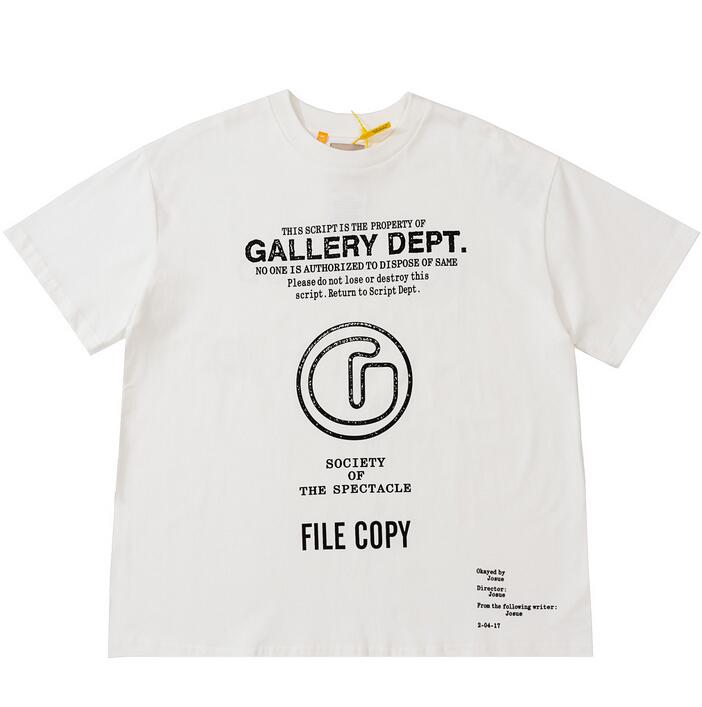

2022ss High Street letter print short sleeve large loose white cotton round neck