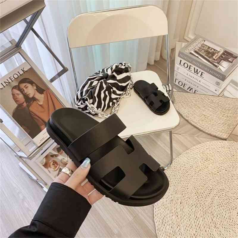 

Factory Outlet designer slippers slides herme Asigo's leather for women EQNZ, Black