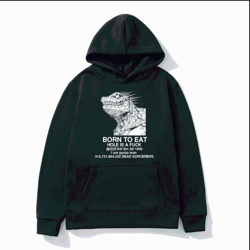 

Men' Hoodies & Sweatshirts Cool Anime Dorohedoro Japan Teen College Style Black Hooded Sweatshirt Men Women Street Hip Hop Fashion Pullover, White
