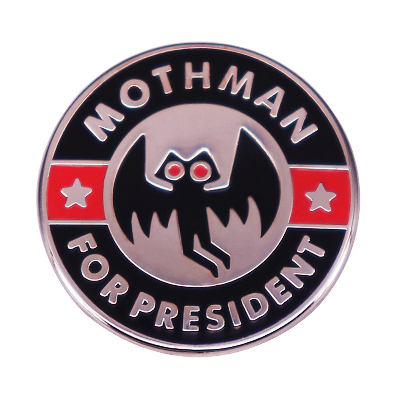 

Mothman For President Pin Political Campaign Button Brooch Badge, As picture