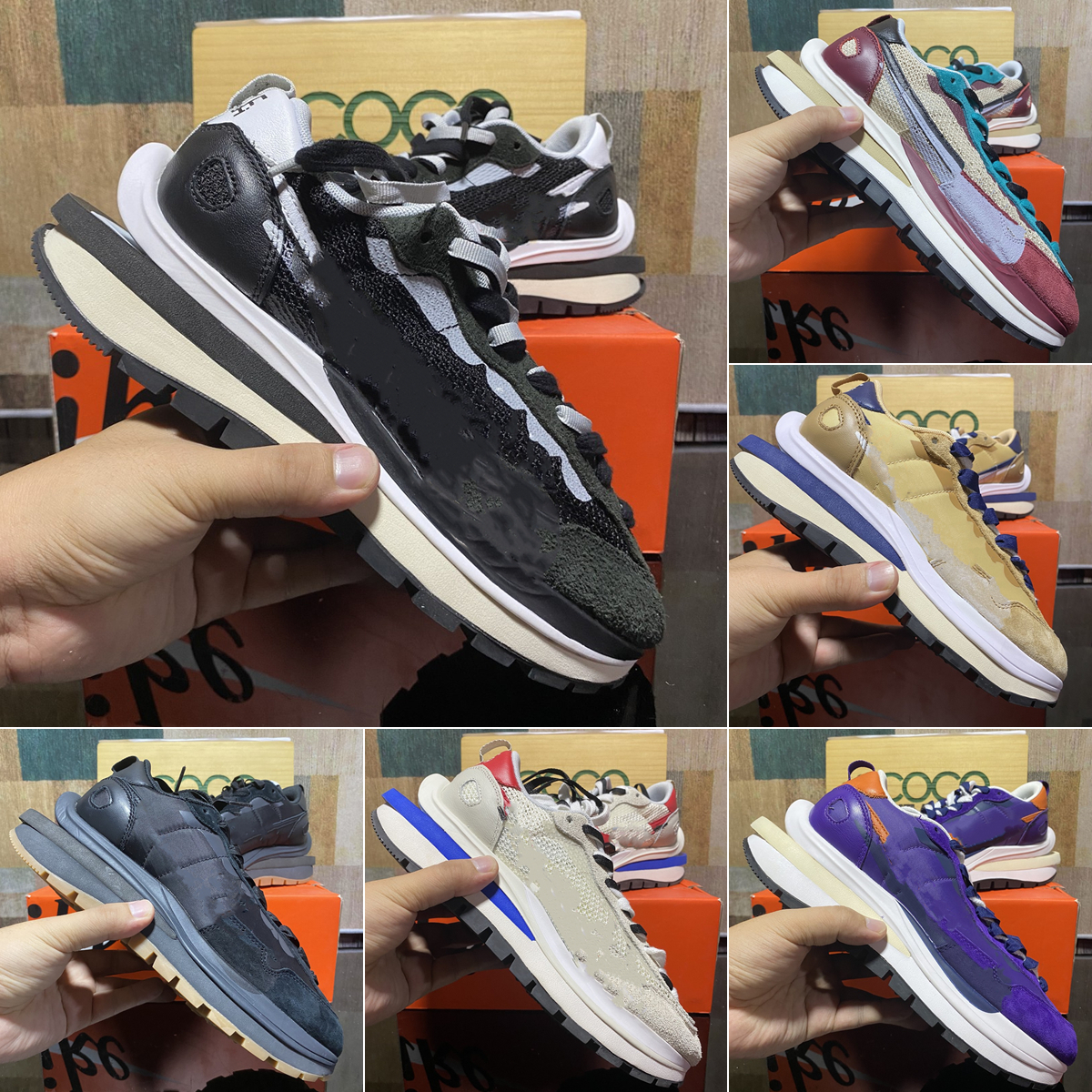 

2022 Authentic VaporWaffle 2.0 LDV Shoes Fragment Sesame Dark Iris LDWaffle Black White Green Blue Red Trainers Men Women Outdoor Sports Sneakers, Customize