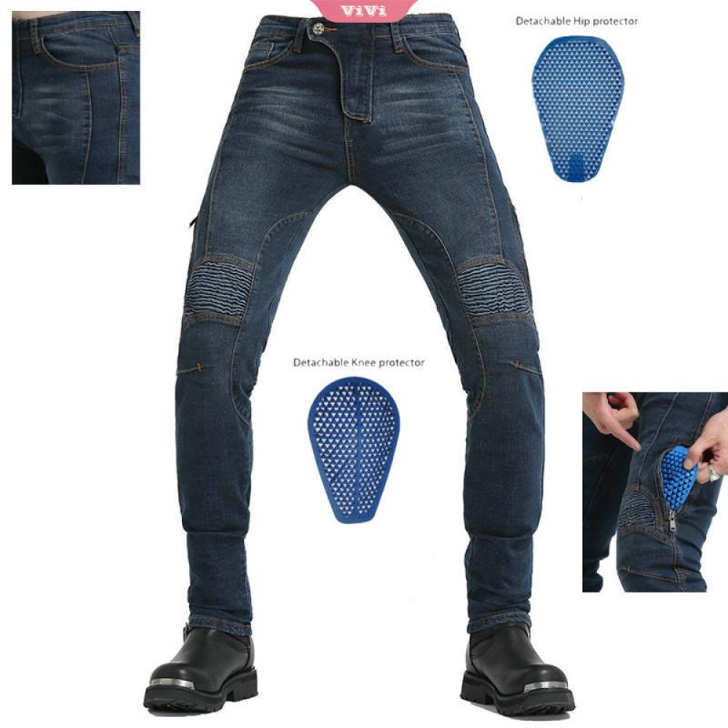 

Men's Jeans Men's Overalls With Padded Armor High-quality Motorcycle Pants Multi-pocket Riding PantsMen's Men'sMen's