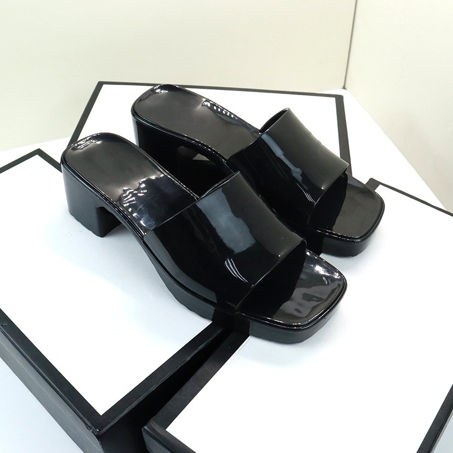 top quality clearance sale woman high heel slippers fashion lady sandals beach Thick bottom sell well platform Alphabet Rubber slides ou