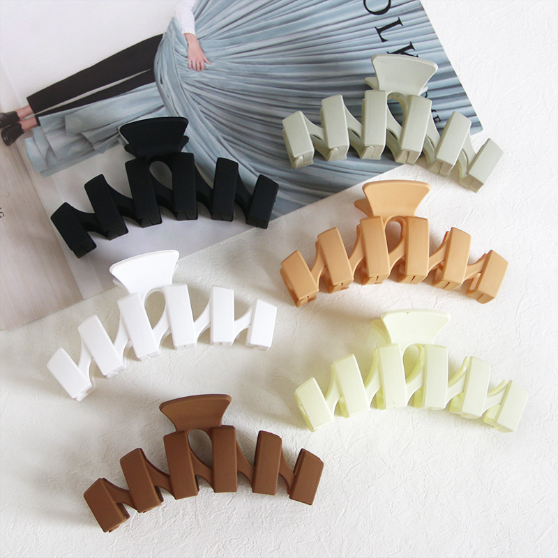 

Large Ponytail Shark Hair-Clip For Women Korean Claw Clips Thick Hair Soild Color Crab Hair Clip Barrettes, Multi-color