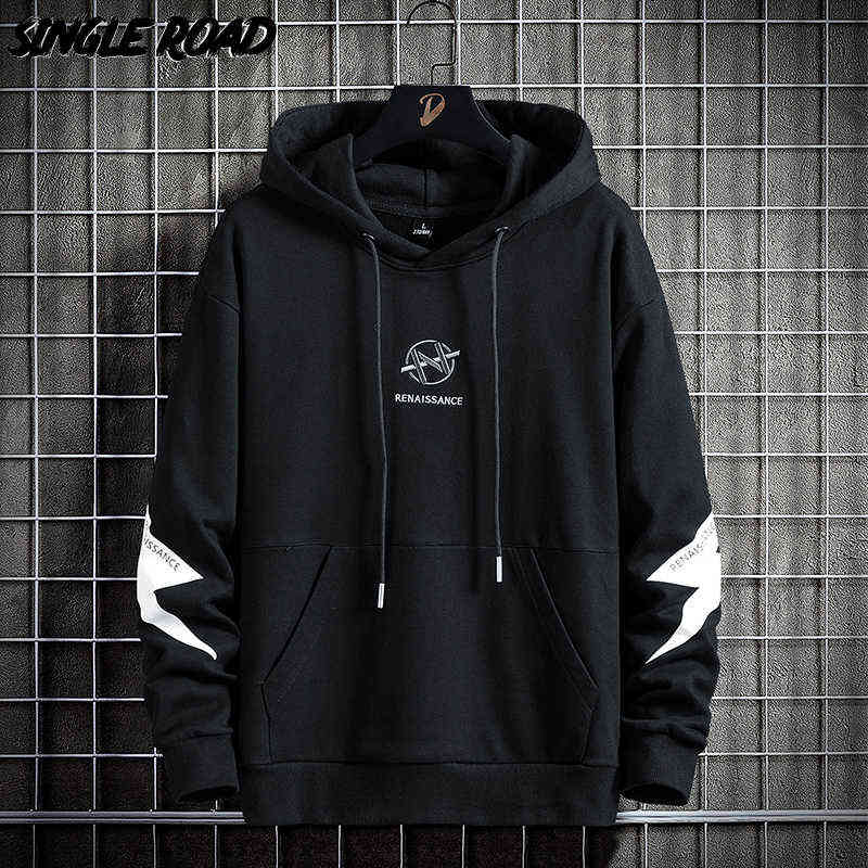 

Single Road Mens Hoodies Men 2022 Print Techwear Sweatshirt Oversized Japanese Streetwear Hip Hop Black Hoodie Men Plus Size Y220716, Packing bag