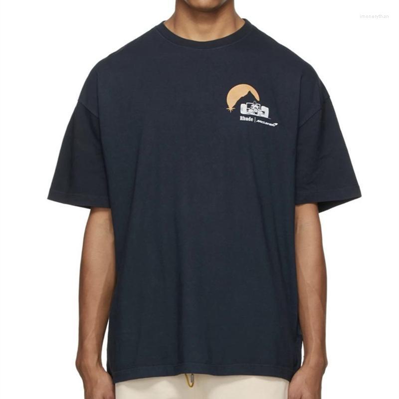 

Men' T-Shirts High Street Premium Quality Short-Sleeved -shirt Formula ONE Classic Sunset Printing Loose Casual T-shirtMen' Men'sMen' Imo, H395