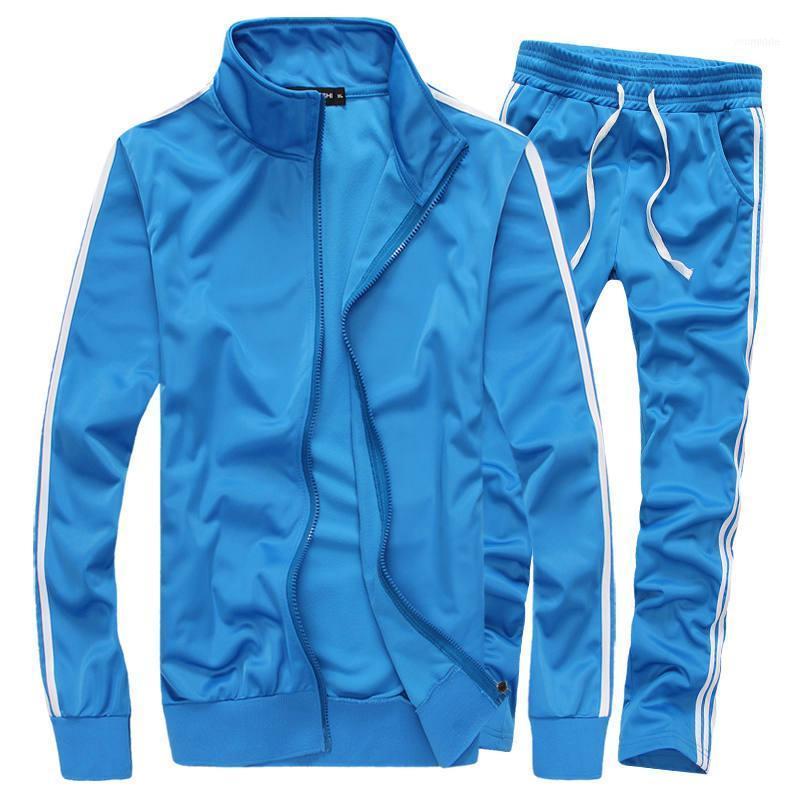 

Men's Hoodies & Sweatshirts Spring Autumn Casual Slim Leisure Suit Men Fashion Solid Stand Collar Youths Mens Tracksuit Set (Asian Size)1, Black