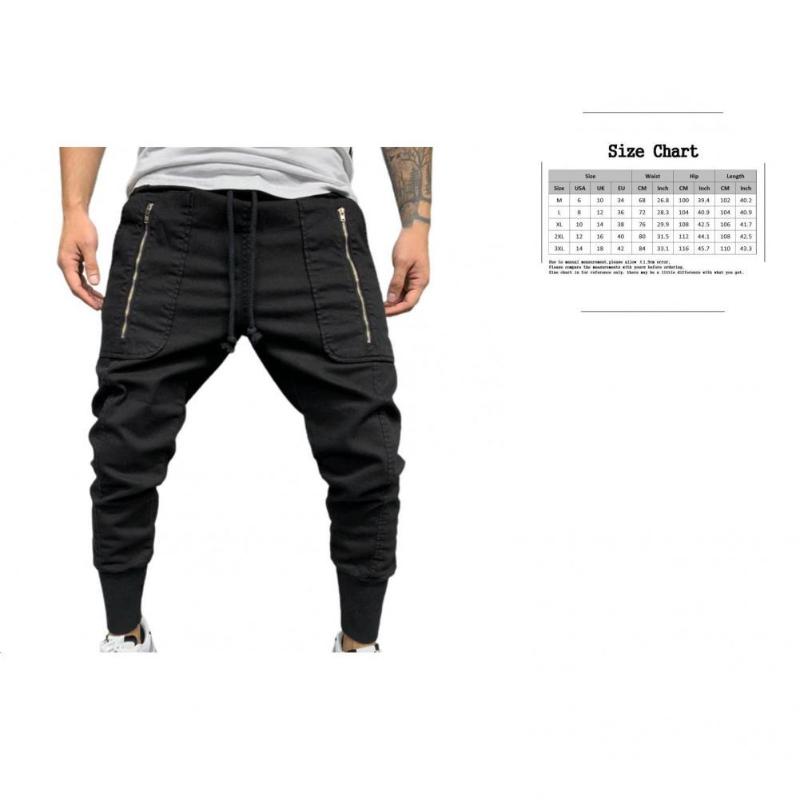 

Men's Pants Trendy Men Trousers Pure Color Simplicity Casual Spring, Black
