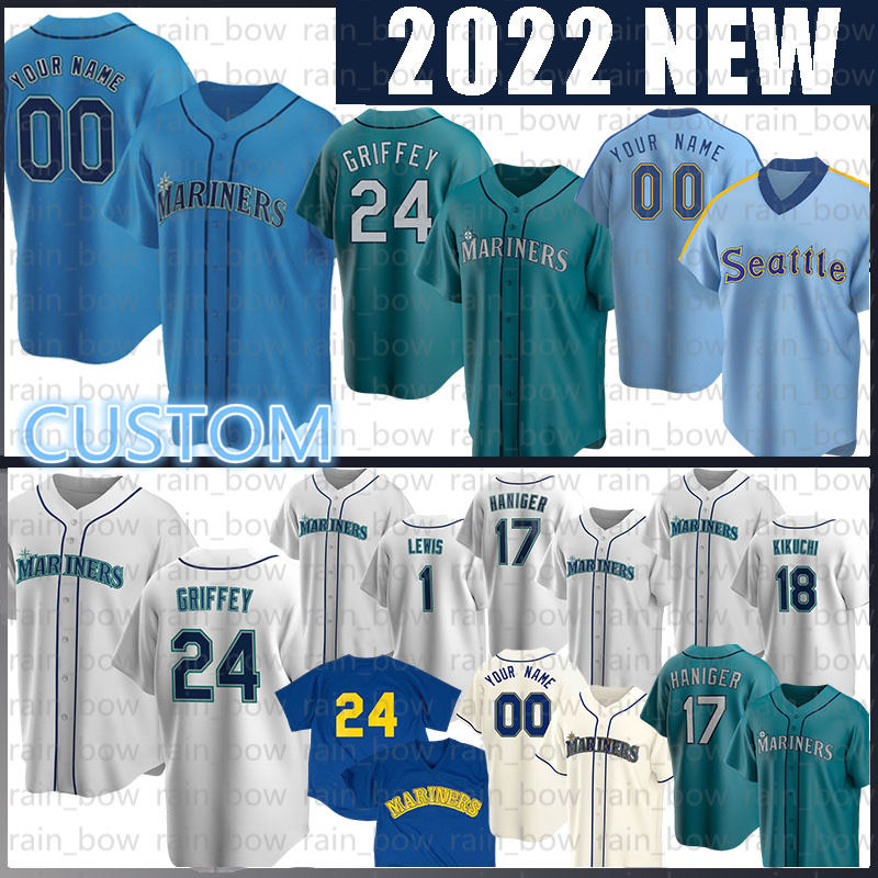 

Seattle Baseball Jersey Mariners 24 Ken Griffey Jr. 28 Jake Fraley Tom Murphy Luis Torrens Jarred Kelenic Abraham Toro Mitch Haniger Kyle Lewis Adam Frazier Ty France, Mens(size:m-3xl)shuishou