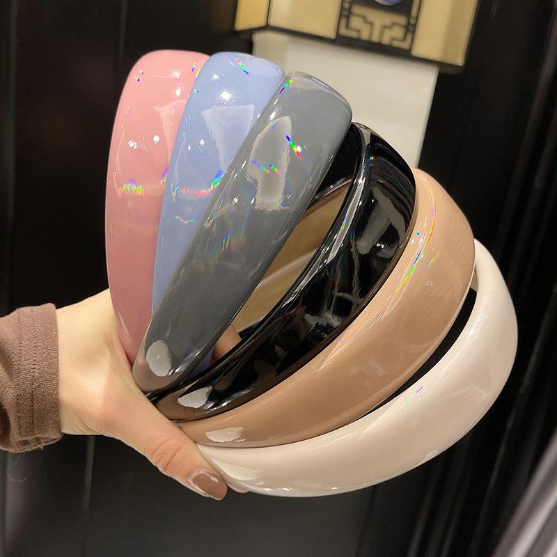 

Hair Clips & Barrettes Korean Version Of The Sponge Headband Retro French Face Wash Wide-brimmed Leather Press Hairpin WomenHair