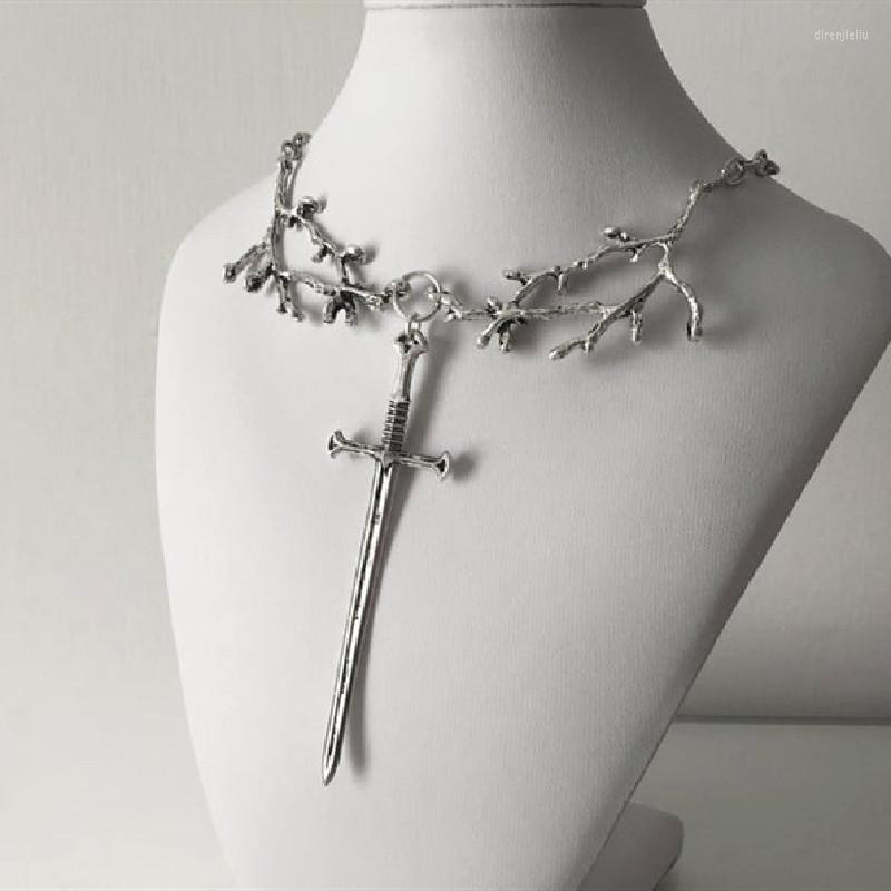 

Pendant Necklaces Viking Chain Necklace With Branch Sword Gothic Forest Jewelry Women Men Fashion Gifts Classic NecklacesPendant