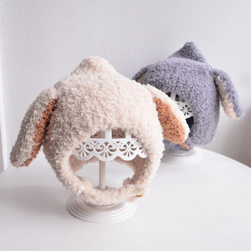 

Caps & Hats Born Baby Hat Dome Solid Ears Earmuffs Head Keep Warm Windproof Trend Knitted Autumn Winter ArrivalCaps, Grey