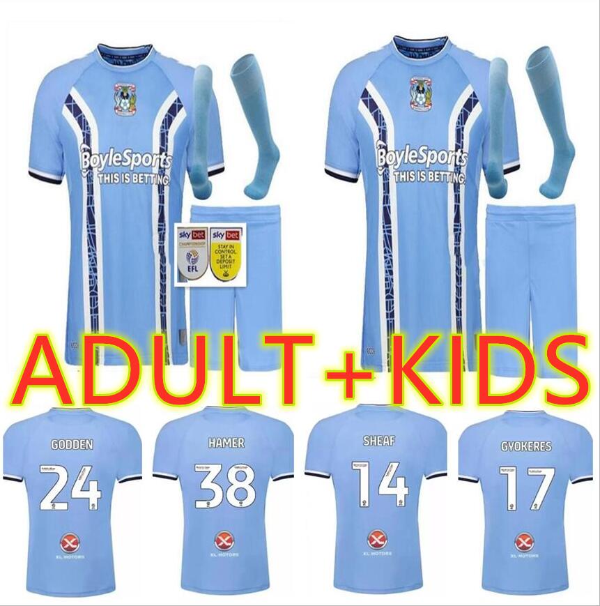 

22/23 Coventry City soccer jerseys 2022 2023 home blue O Hare Sheaf Gyokeres Godden Hamer men kids kit football shirts adult camiseta de futbol Kits sock Full sets