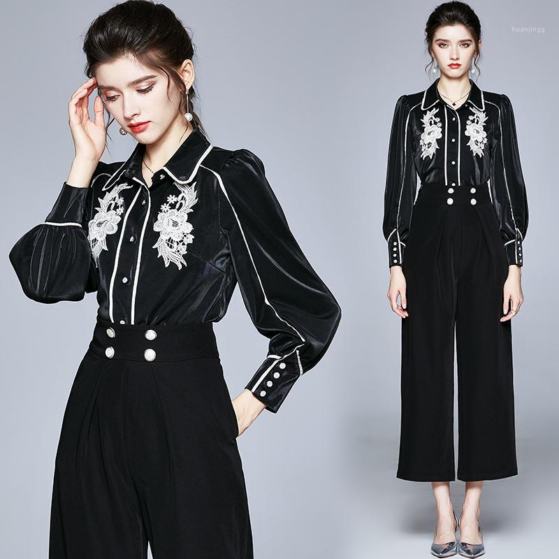 

Women's Black Shirts And Blouses Long Sleeve Blouse Elegant Female Spring / Autumn Turn-down Collar Tops Fashion Women Clothes &, As pic