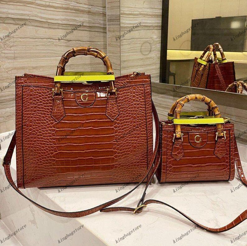 

Designer Luxury Top quality Bamboo tote bag designer handbag Genuine leather Shoulder Bags for women Purse pochette, 2#