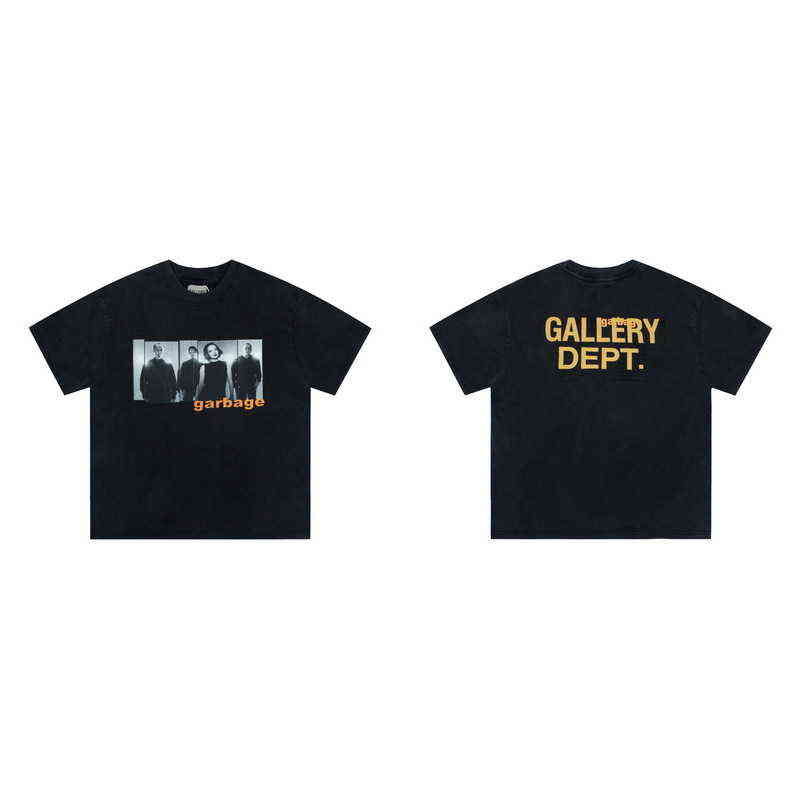 Designer Mens Casual Garydeptes Tooling Letter Print Wash T-shirt Men's Fashion Loose Half Sleeve Top Summer