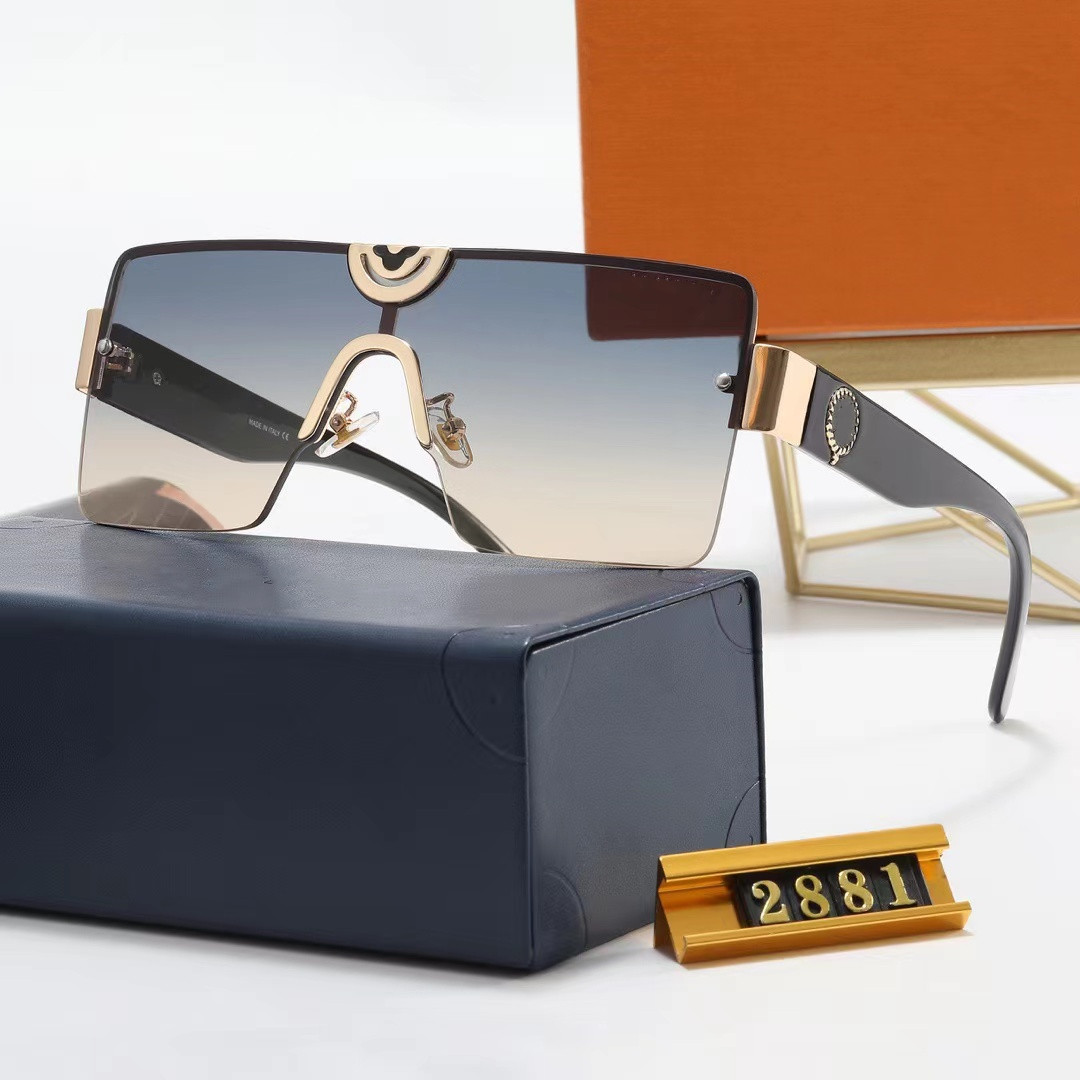 

Luxury MILLIONAIRE 2881 Sunglasses for men and women square full frame Vintage unisex Shiny Gold good sell plated Top quality Come With Package 96006