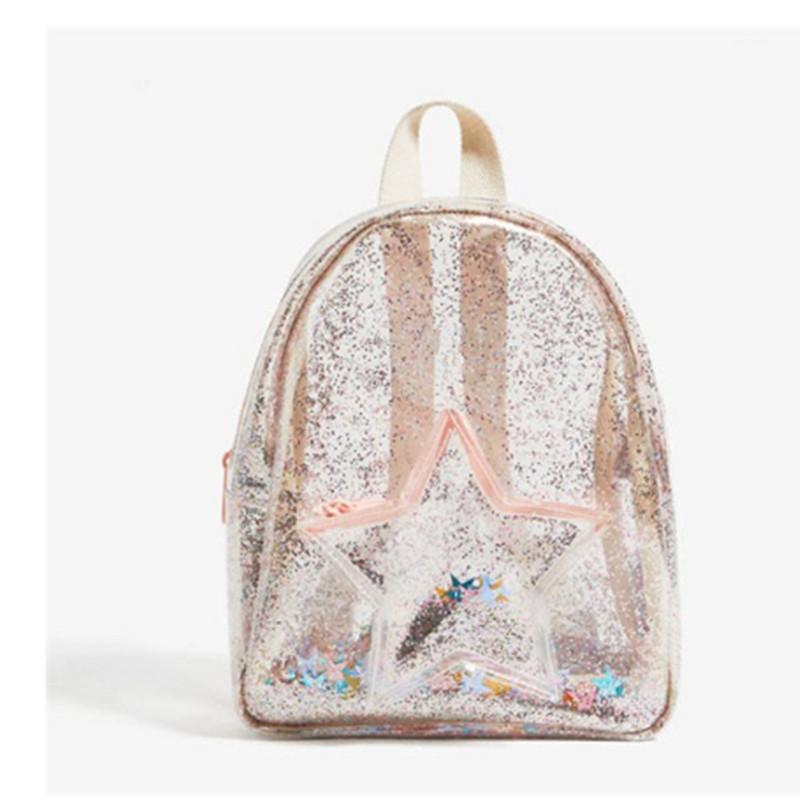 

Backpack The Children Handbag Mini Color Sequin Star Transparent Backpacks Women School