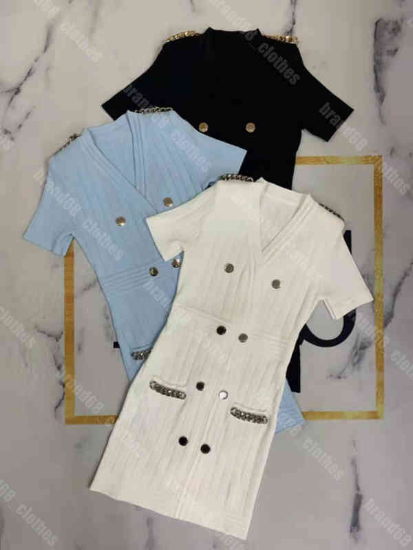 

simple women knit short sleeve dress sweater slim summer dresses shirt wool knit casual midi shirtdress metal logo button B..ain brand womens designer clothes, 18