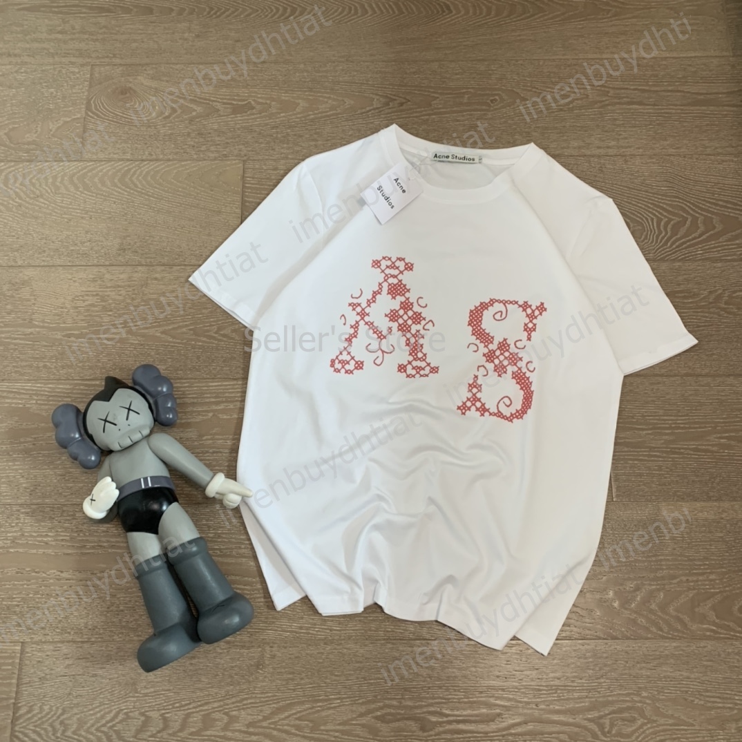 2022 Nordic Luxury Brand Ac Studios Summer Short Sleeve t Shirt Simple As Printed Double Yarn Cotton Round Neck Unisex