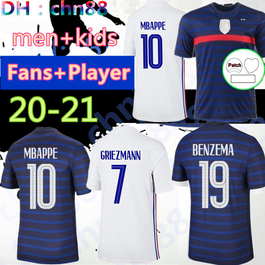 

Fans Player version 2021 2022 GRIEZMANN BENZEMA MBAPPE maillot de foot soccer jersey KANTE POGBA FEKIR PAVARD football shirt 20 21 ZIDANE, Fans home