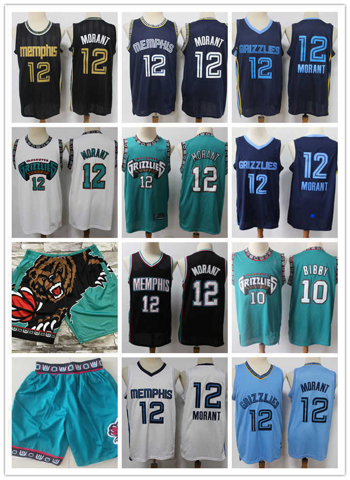 

2022 Memphis''Grizzlies''MEN Throwback Jersey Bryant 50 Reeves Mike 10 Bibby Ja 12 Morant Basketball Shorts Jerseys green Blue, Color