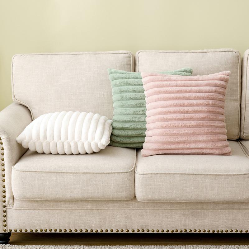 

Cushion/Decorative Pillow Corduroy Cover Nordic Cushion For Living Room Sofa 18*18 Square Home Decoration Pillowcase, As picture