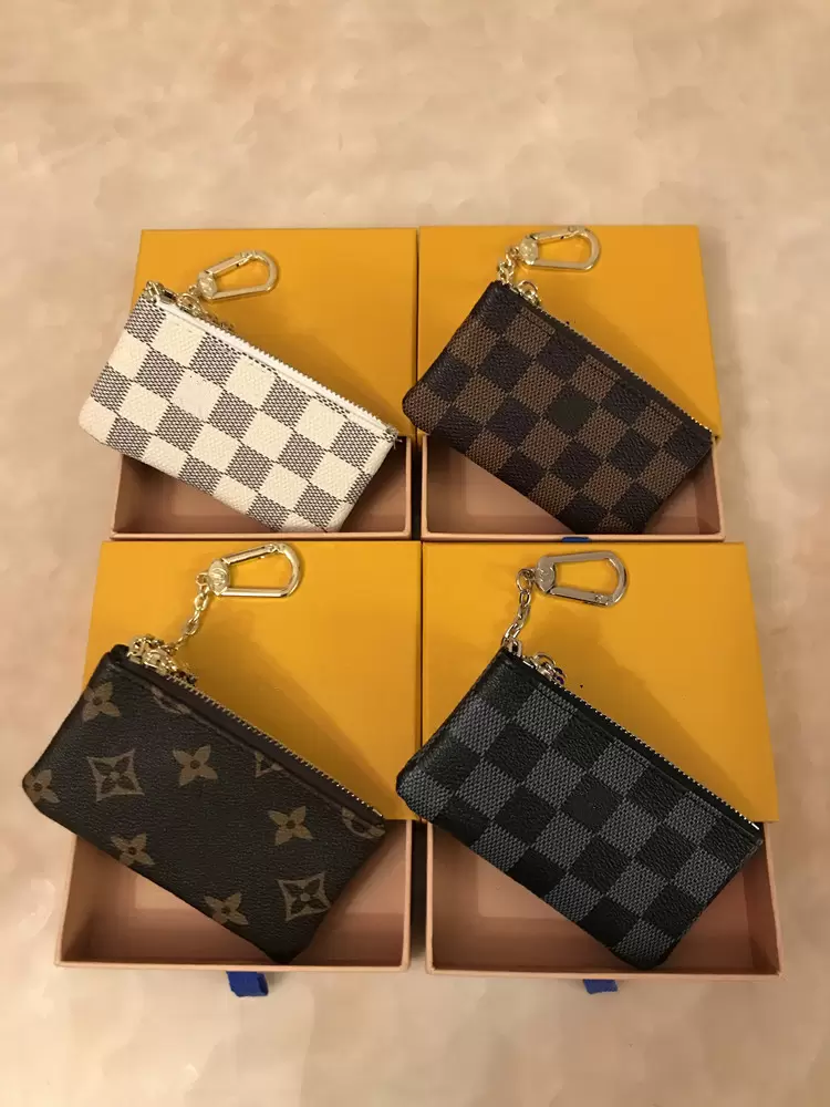 

Key Wallets louiseity 1 viutonity womens Louisity Vuttonity Lvs KEY POUCH POCHETTE Designer Coin Purse Keychains ring Credit Card Holder Luxury Mini Wallet bag, Pink