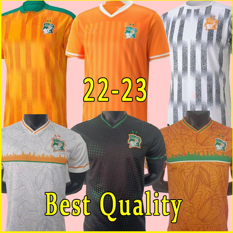 

2021 2022 2023 Cote d Ivoire team Soccer Jerseys ivory coast DROGBA KESSIE ZAHA CORNET MEN homme Maillot de foot football man Uniforms 22 23, Home