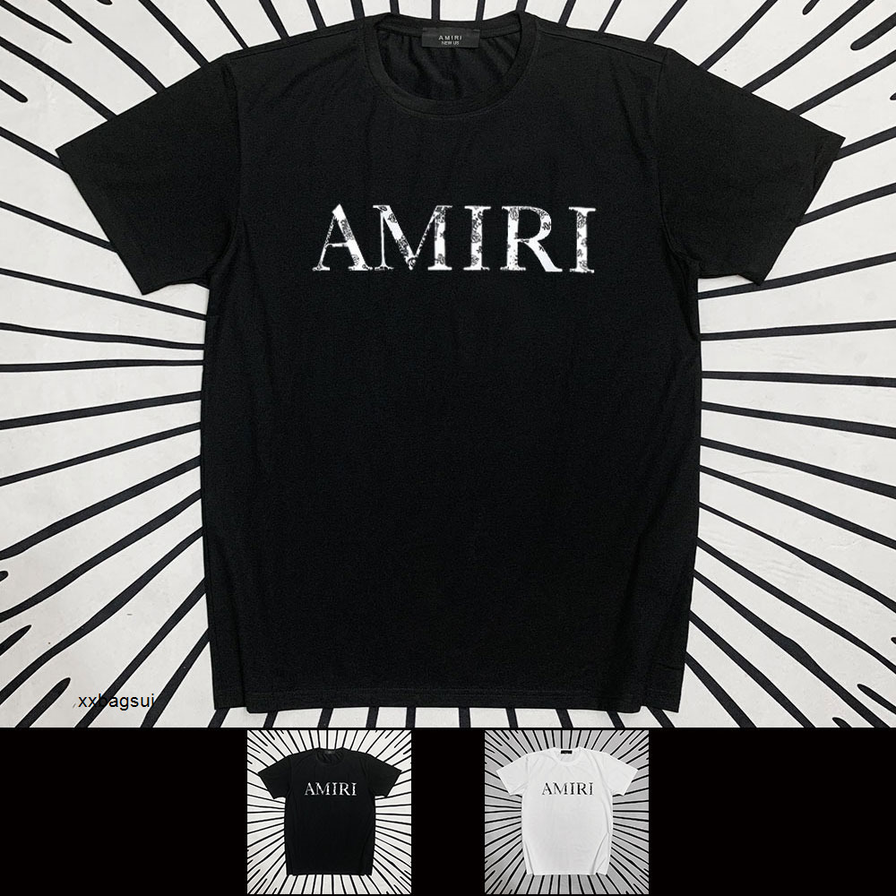 

amirs Meichao new US short sleeve round neck camouflage letter printing casual hip hop high street half t-shirt men and women ins t shirts, Black