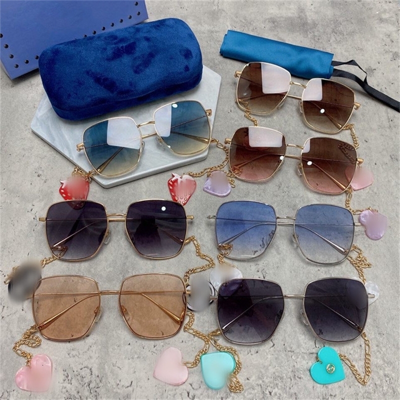 

Sunglasses G family box chain ins Ni Ni's same love strawberry pendant sunglasses gg1031 0SDV