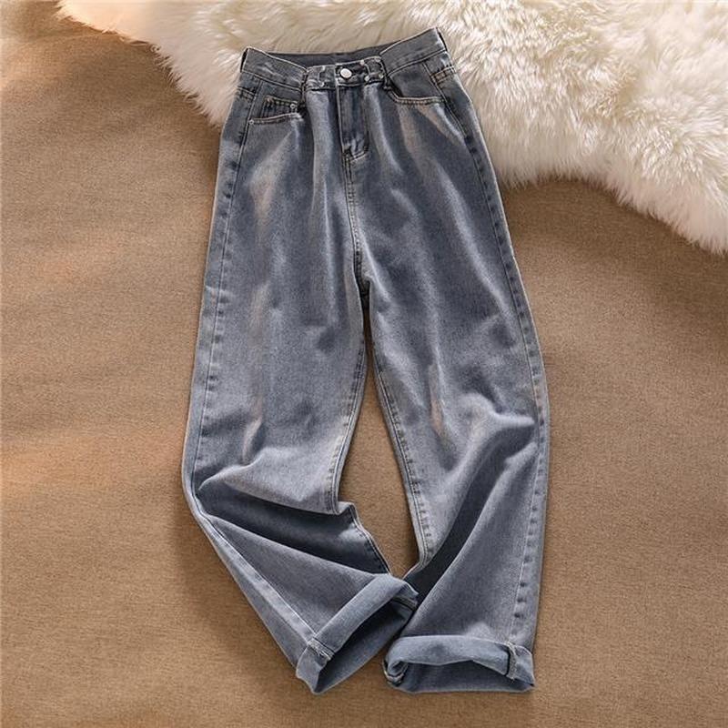 

Women' Jeans High Waist Wide Leg Womens Y2k Design Sense Loose Straight Mopping Pants All Match Trousers 2022autumn And Winter