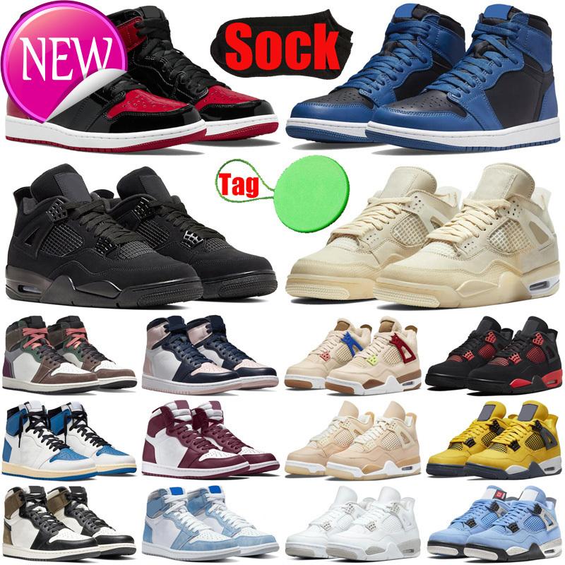 

1s 4s Basketball Shoes For Mens Womens Travis Scotts Jumpman 1 4 Cactus Jack Red Thunder Where The Wild Things Bred Patent Fragment Men S, #19 shimmer 36-47