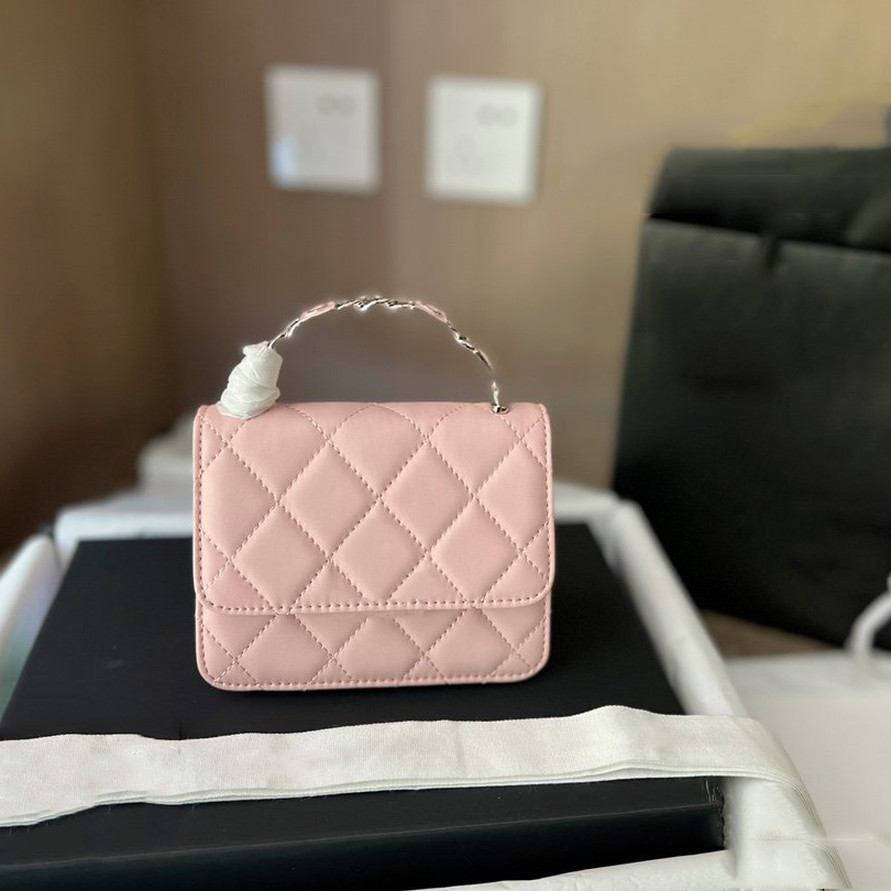 

Women Bag Fashion Leather Shoulder Bags Luxury Purse Chain Cross Body Diamond Lattice Designer Handbag Pink, Color1