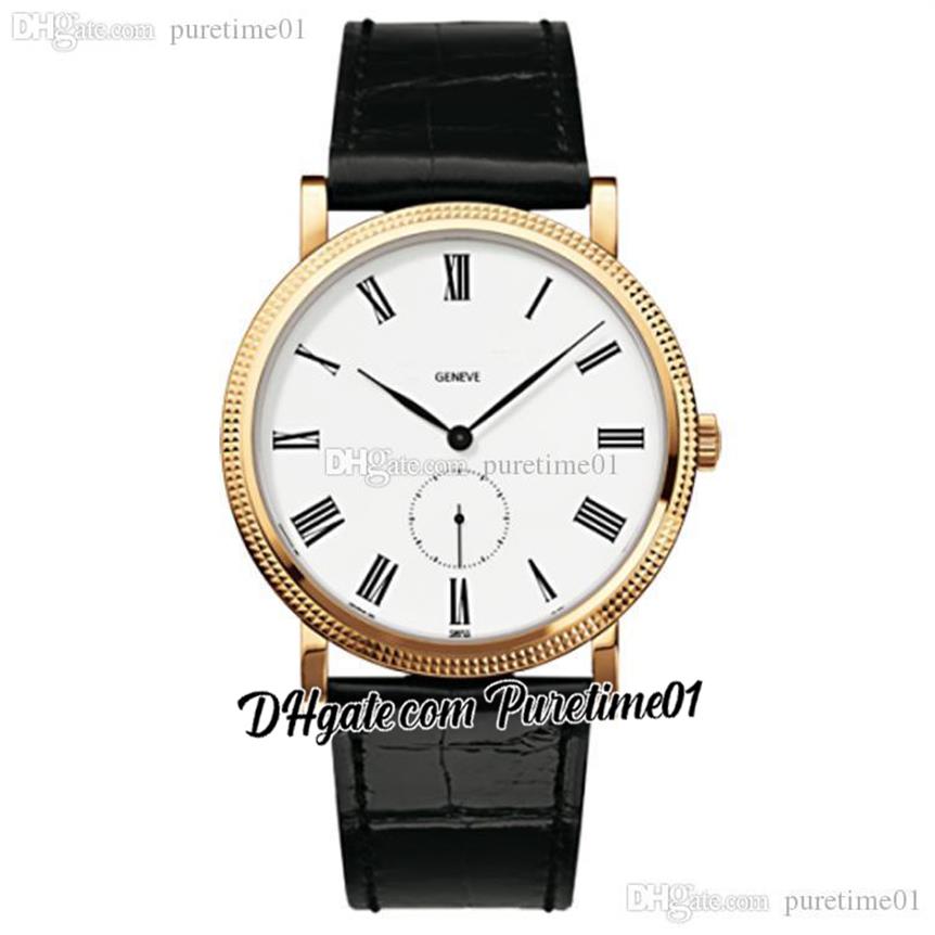 

2022 Calatrava 5119J-001 Automatic Mens Watch 40mm 18K Yellow Gold White Dial Roman Markers Black Leather Strap 11 Styles Watches 282S, Customized waterproof service