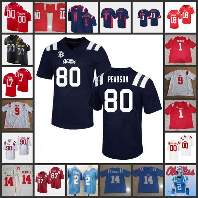 

Xflsp 2022 College Custom Stitched Ole Miss Rebels Football Jersey 9 Jerrion Ealy 90 Tywone Malone 2 Matt Corral 3 Reese 5 Dannis Jackson 88, Red with sugar bowl patch