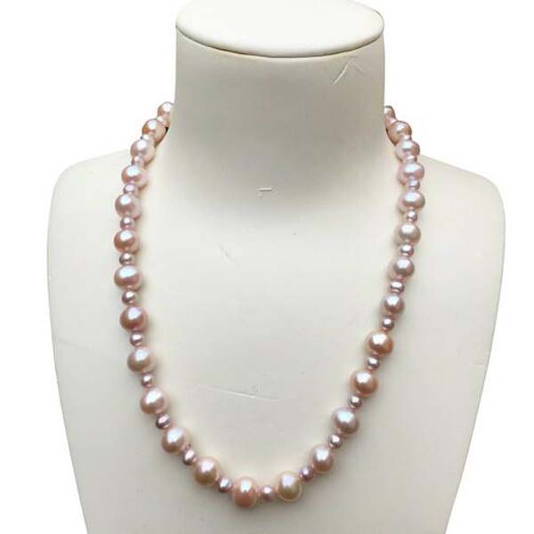 

Gorgeous 10mm Freshwater multi-purple pearl necklace