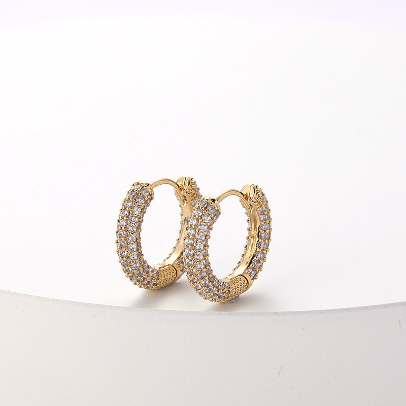 

Luxury Hoop Earrings Hip Hop Jewelry Iced Out Earring Men Women Diamond Stud Earings Rapper Hiphop Charms Gold Silver Earing Gift 88 T2