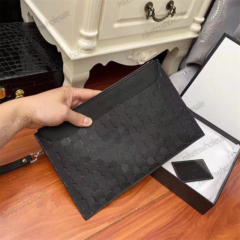

High Quality Designer Leather Clutch Bag Men Business Handbag Card Phone Bag, ##