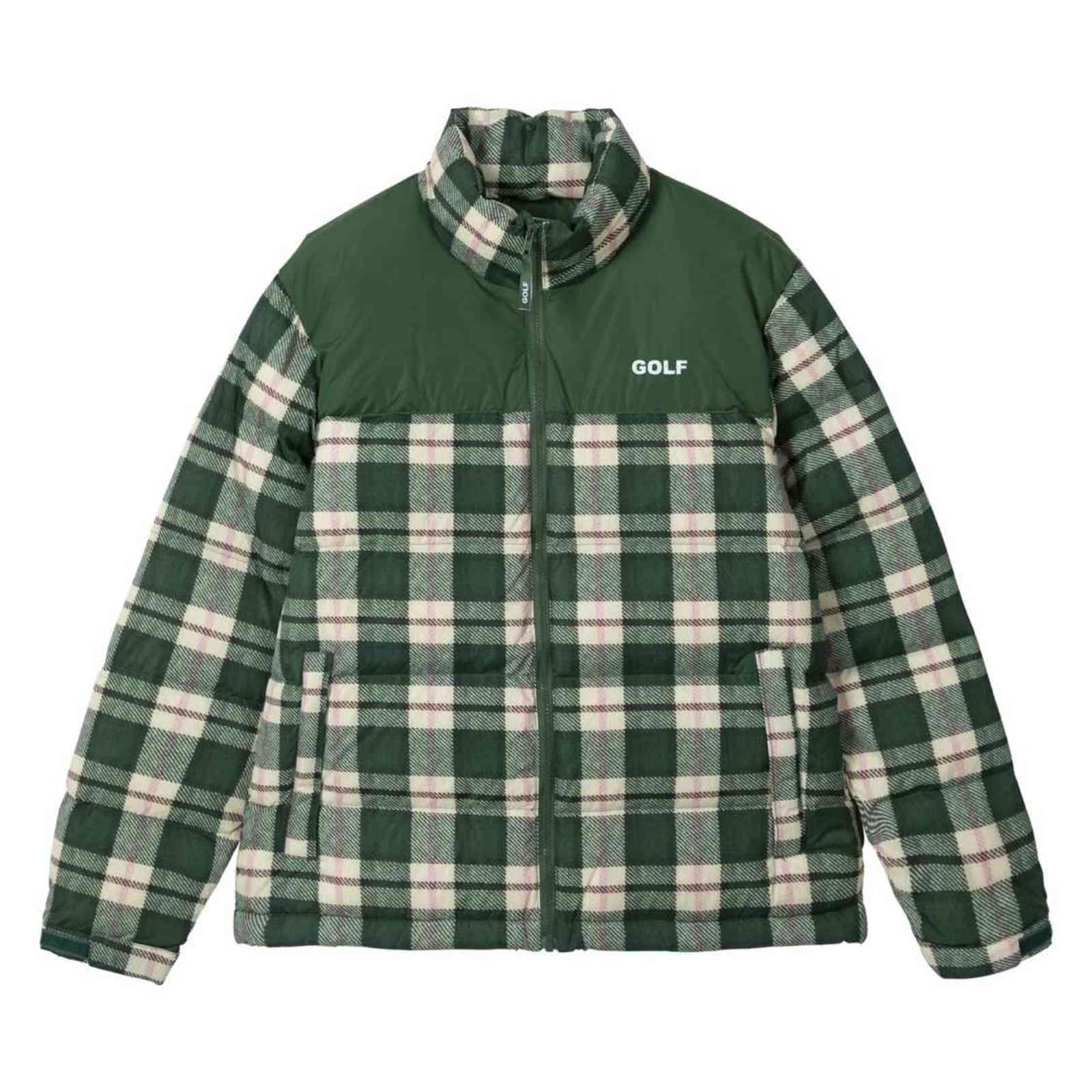 

Arrival Luxury Men' Down Jacket Golf Flower Le Fleur Tyler the Creator Navy Plaid Coat and Down Cotton Warm Winter, Green
