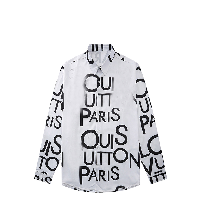 

Fashion Hawaii Floral Letter Print Beach Designer Mens Formal Business Shirts printed flowers Casual Shirt Long-sleeved nice YD7O, Customize