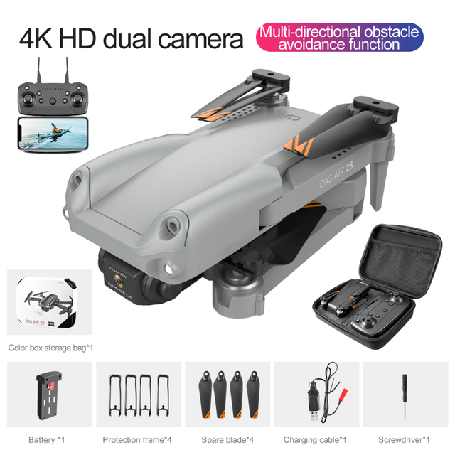 

RC Drone with 4K HD Dual Cameras Aerial Simulators Photography Remote Control Quadcopter UAV Obstacle Avoidance Function OAS Air 2S K99 Max, Multi