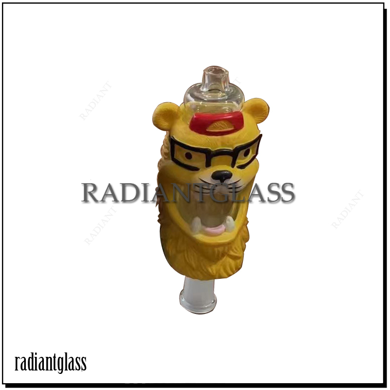 

Smoking Fancy Nector Collector Dab Kit with Titanium Tip Wax Jar and Ash Tray 3D Skull Head Dab rig Cool Oil Rigs