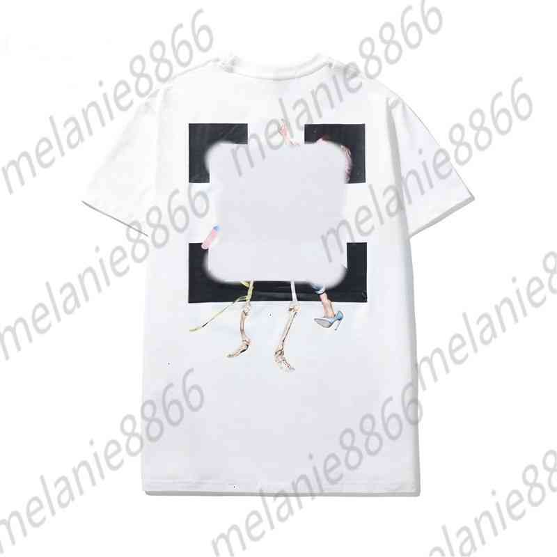 

Offs Men' t Shirts Off Women' and Short Sleeve Girl Arrow Tape Loose Tshirt Unisex White Print the Letter x on Back T-shirt Fashion, 24