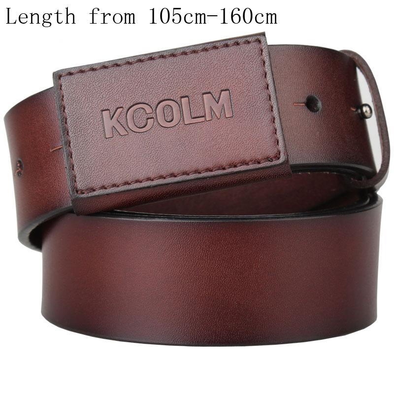 

Belts Lengthened Belt For Men Extra Long Genuine Leather Male Strap Waistband Men's Full Anti Allergy 3.8cm WidthBelts, Black