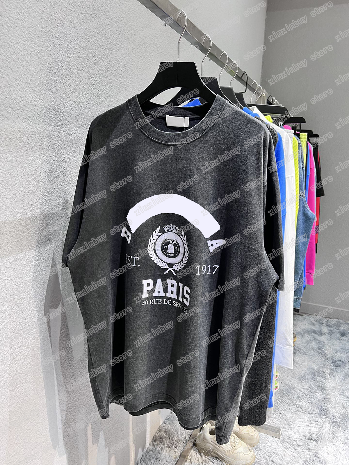 

22ss Men Women Designers T-Shirts tee Paris scissors Ear Wheat print short sleeve Man Crew Neck Fashion Streetwear xinxinbuy XS-L, Multi