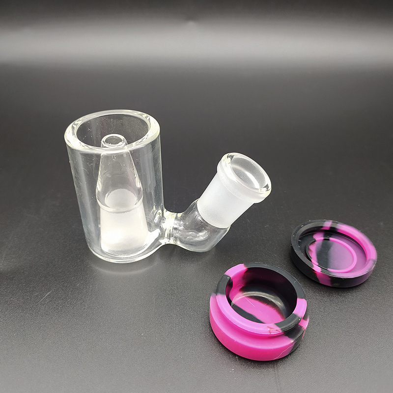 

Smoking Accessories Borosilicate Ash Catcher 14mm 45 Degree Silicone Cap for Bong Oil Rigs