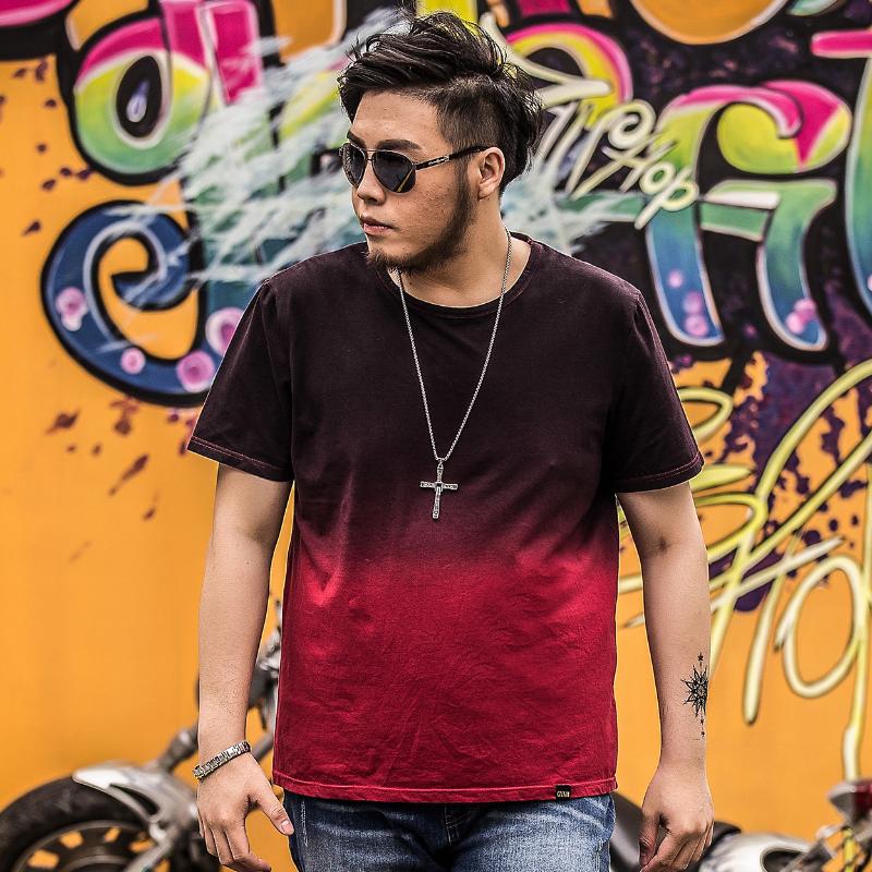 

Men's T-Shirts Arrival Fshion Brand Men's Short Sleeve Cotton Round Collar Summer Loose Casual Pure Color Soft Size 2XL-6XL 7XLMen's, T16034 black red